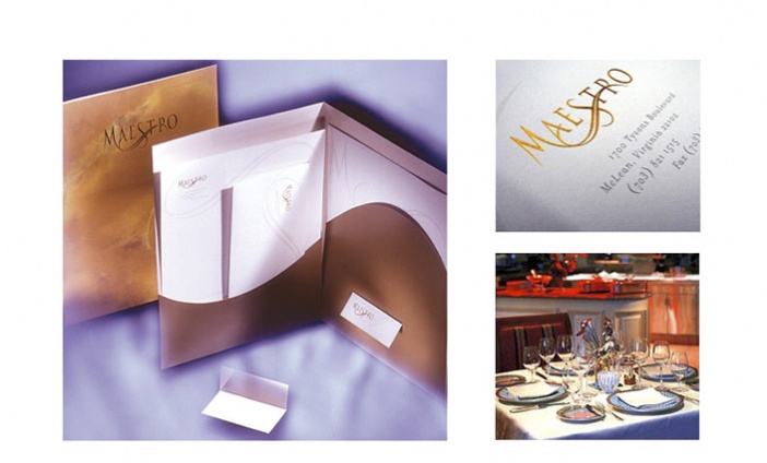 Ritz Carlton - Maestro Restaurant Logo and Print Collateral